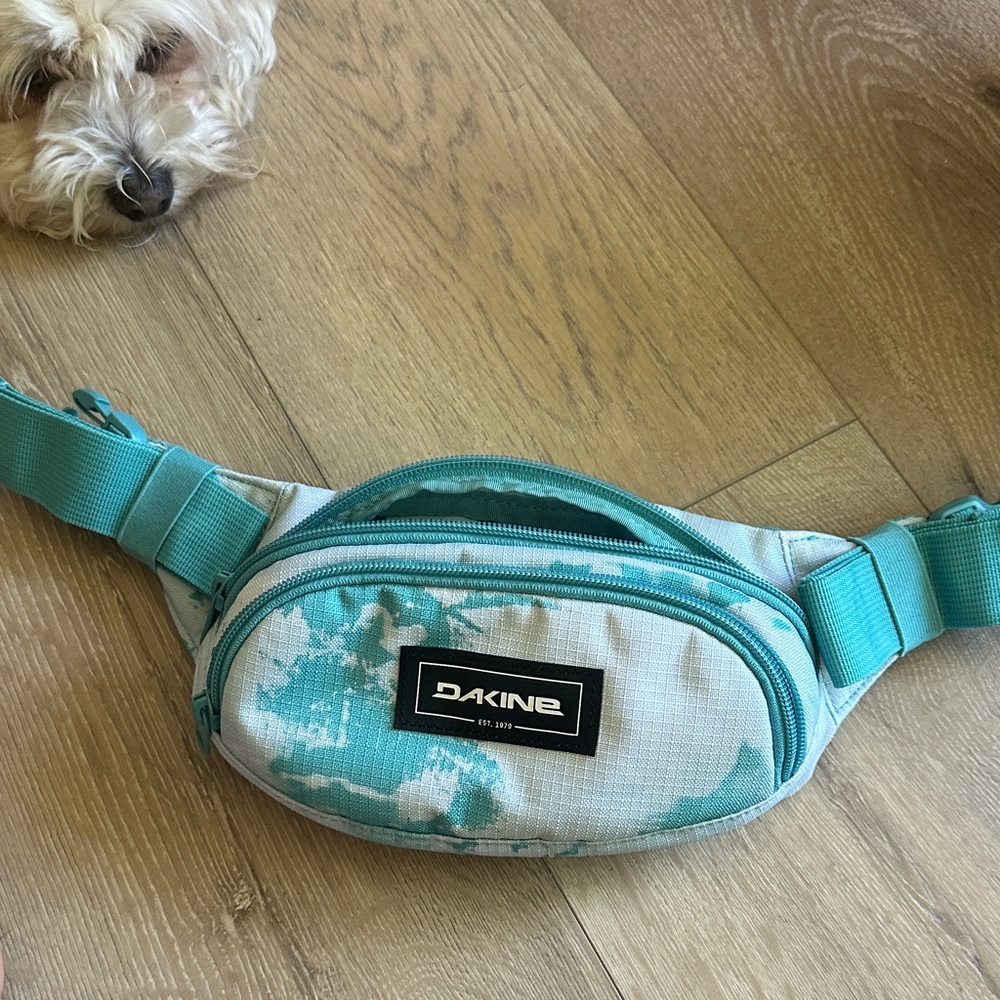 Dakine Teal and White Waist Bag